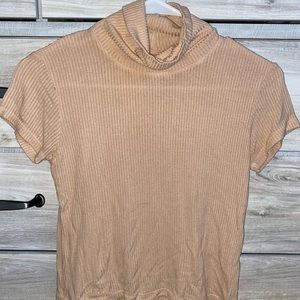 Short Sleeve Turtleneck Top